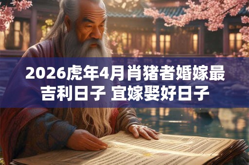 2026虎年4月肖猪者婚嫁最吉利日子 宜嫁娶好日子