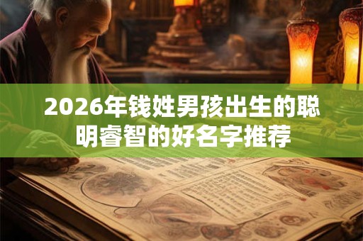 2026年钱姓男孩出生的聪明睿智的好名字推荐
