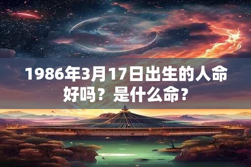 1986年3月17日出生的人命好吗？是什么命？