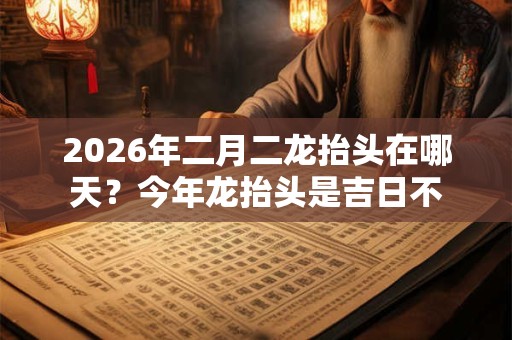 2026年二月二龙抬头在哪天？今年龙抬头是吉日不