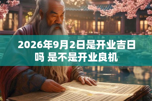 2026年9月2日是开业吉日吗 是不是开业良机 2026年9月2日是开业吉日吗 是不是开业良机
