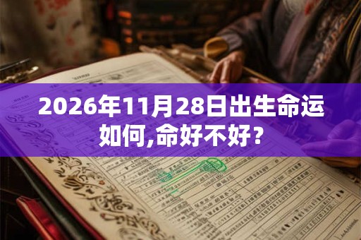 2026年11月28日出生命运如何,命好不好？