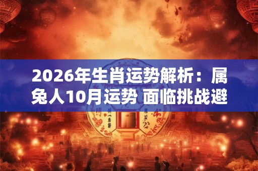 2026年生肖运势解析：属兔人10月运势 面临挑战避免冲突