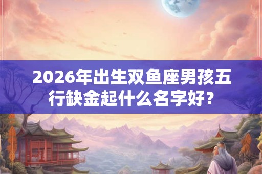2026年出生双鱼座男孩五行缺金起什么名字好？