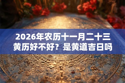 2026年农历十一月二十三黄历好不好？是黄道吉日吗？