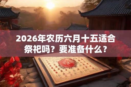 2026年农历六月十五适合祭祀吗？要准备什么？