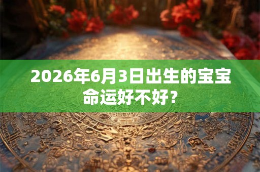 2026年6月3日出生的宝宝命运好不好? 2026年6月3日出生的宝宝命运好不好?