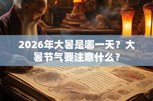 2026年大暑是哪一天？大暑节气要注意什么？