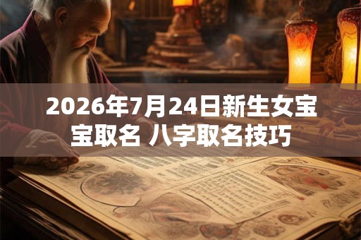 2026年7月24日新生女宝宝取名 八字取名技巧 2026年7月24日新生女宝宝取名 八字取名技巧