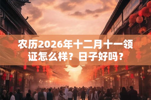 农历2026年十二月十一领证怎么样？日子好吗？