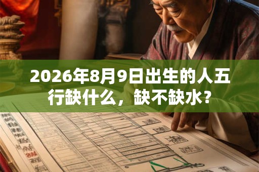 2026年8月9日出生的人五行缺什么，缺不缺水？