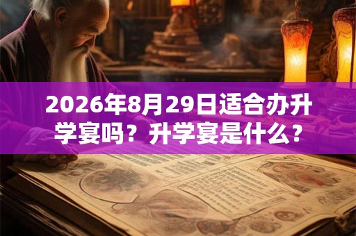 2026年8月29日适合办升学宴吗？升学宴是什么？