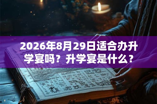 2026年8月29日适合办升学宴吗？升学宴是什么？