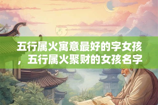 五行属火寓意最好的字女孩，五行属火聚财的女孩名字