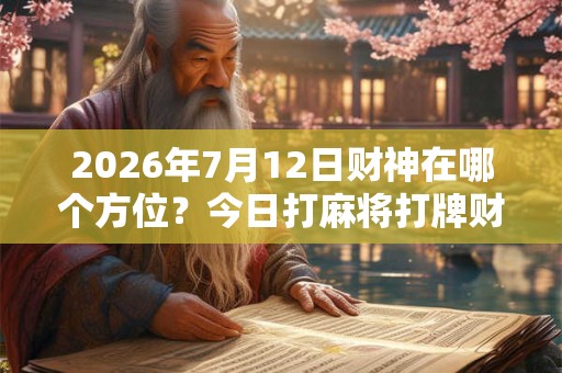2026年7月12日财神在哪个方位？今日打麻将打牌财运方位！