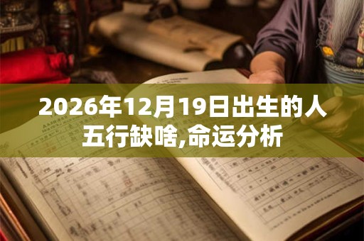 2026年12月19日出生的人五行缺啥,命运分析 2026年12月19日出生的人五行缺啥,命运分析