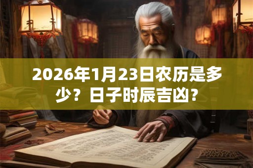 2026年1月23日农历是多少?日子时辰吉凶? 2026年1月23日农历是多少?日子时辰吉凶?