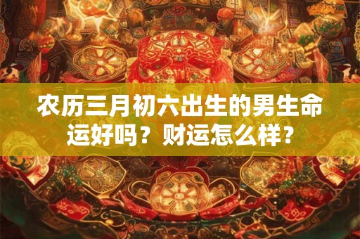 农历三月初六出生的男生命运好吗?财运怎么样? 农历三月初六出生的男生命运好吗?财运怎么样?