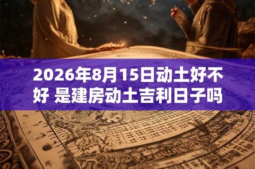 2026年8月15日动土好不好 是建房动土吉利日子吗