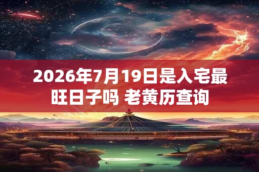 2026年7月19日是入宅最旺日子吗 老黄历查询