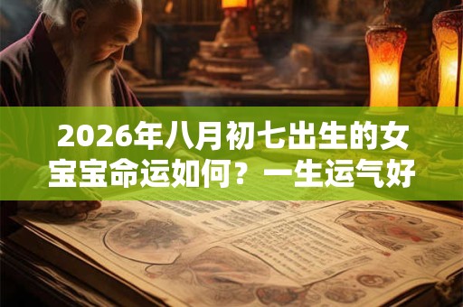 2026年八月初七出生的女宝宝命运如何？一生运气好不好