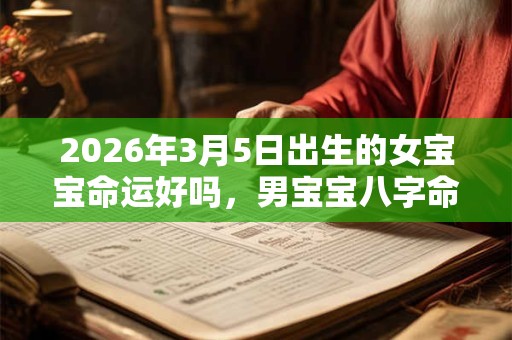 2026年3月5日出生的女宝宝命运好吗，男宝宝八字命运查询