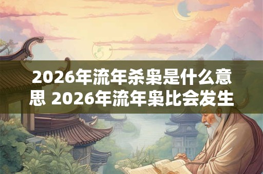2026年流年杀枭是什么意思 2026年流年枭比会发生什么2