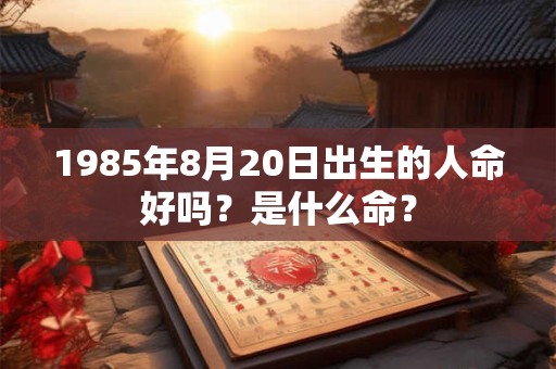 1985年8月20日出生的人命好吗？是什么命？