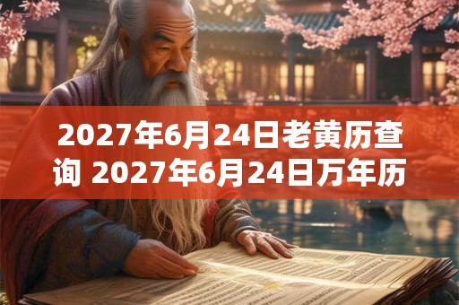 2027年6月24日老黄历查询 2027年6月24日万年历黄道吉日