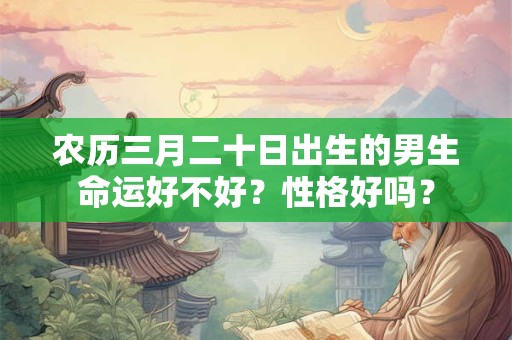 农历三月二十日出生的男生命运好不好？性格好吗？