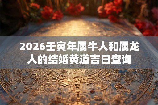 2026壬寅年属牛人和属龙人的结婚黄道吉日查询 2026壬寅年属牛人和属龙人的结婚黄道吉日查询