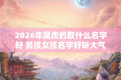 2026年属虎的取什么名字好 男孩女孩名字好听大气