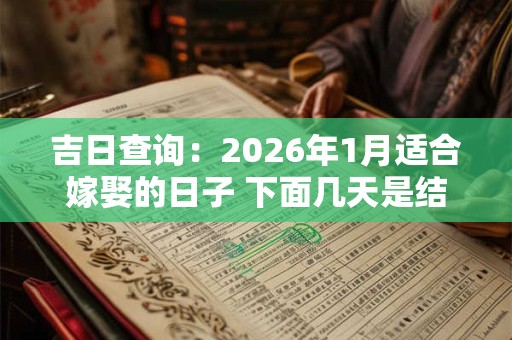 吉日查询：2026年1月适合嫁娶的日子 下面几天是结婚吉日