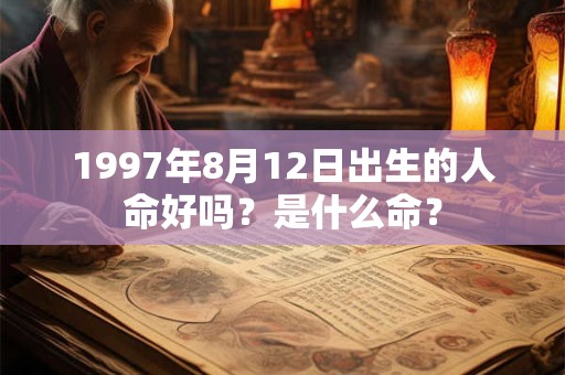 1997年8月12日出生的人命好吗？是什么命？