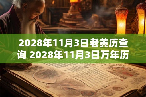 2028年11月3日老黄历查询 2028年11月3日万年历黄道吉日