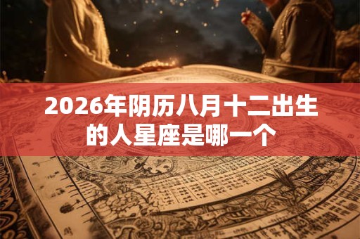 2026年阴历八月十二出生的人星座是哪一个