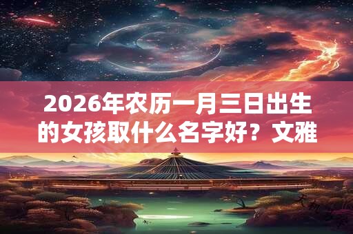 2026年农历一月三日出生的女孩取什么名字好?文雅的女孩名字推荐 2026年农历一月三日出生的女孩取什么名字好?文雅的女孩名字推荐