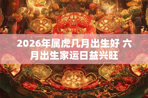 2026年属虎几月出生好 六月出生家运日益兴旺