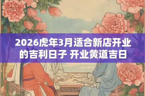 2026虎年3月适合新店开业的吉利日子 开业黄道吉日