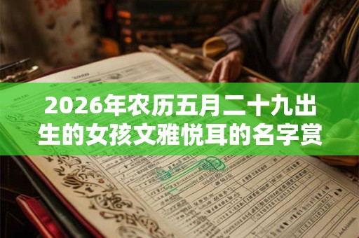 2026年农历五月二十九出生的女孩文雅悦耳的名字赏析