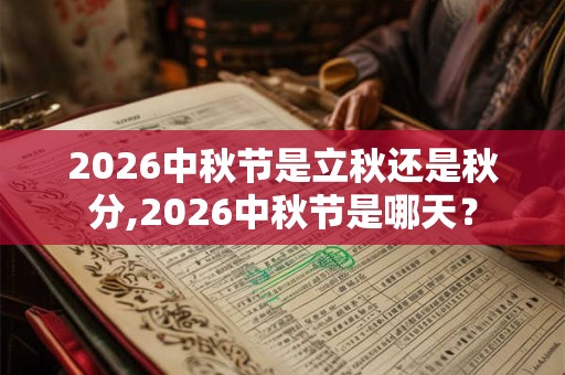 2026中秋节是立秋还是秋分,2026中秋节是哪天？
