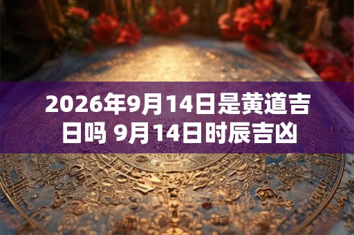 2026年9月14日是黄道吉日吗 9月14日时辰吉凶