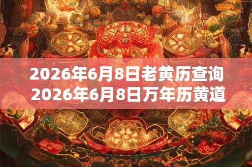 2026年6月8日老黄历查询 2026年6月8日万年历黄道吉日