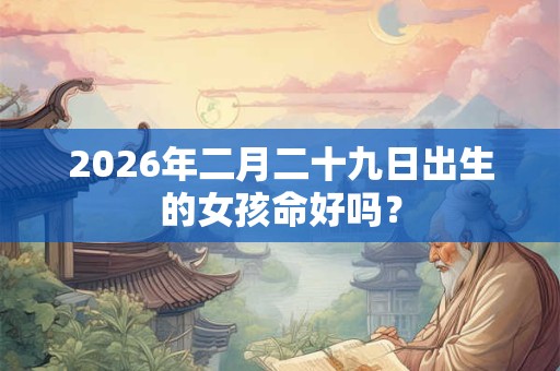 2026年二月二十九日出生的女孩命好吗？