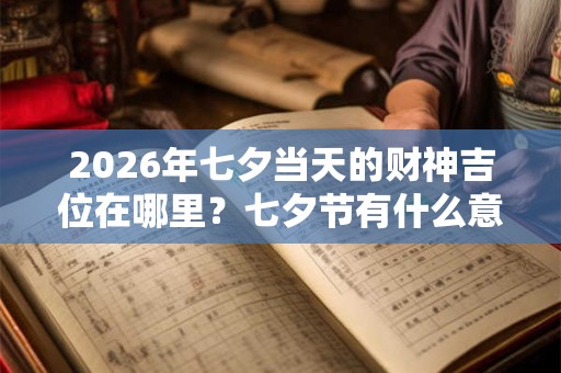 2026年七夕当天的财神吉位在哪里？七夕节有什么意义吗？
