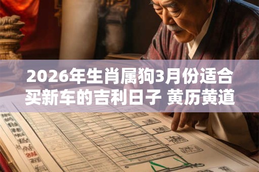 2026年生肖属狗3月份适合买新车的吉利日子 黄历黄道吉日 2026年生肖属狗3月份适合买新车的吉利日子 黄历黄道吉日