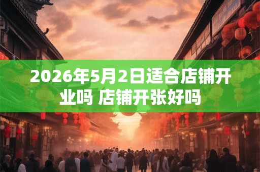 2026年5月2日适合店铺开业吗 店铺开张好吗