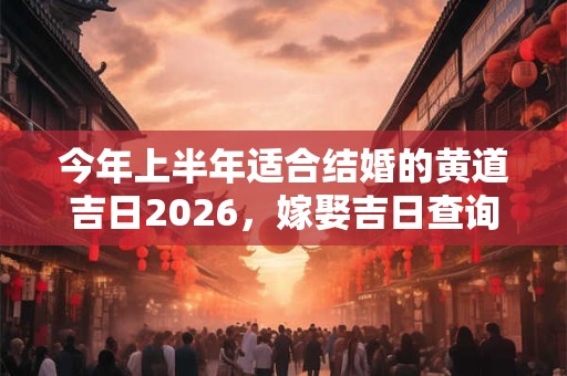今年上半年适合结婚的黄道吉日2026,嫁娶吉日查询 今年上半年适合结婚的黄道吉日2026,嫁娶吉日查询