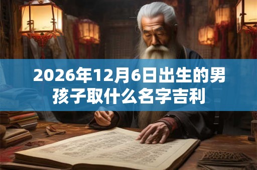 2026年12月6日出生的男孩子取什么名字吉利 2026年12月6日出生的男孩子取什么名字吉利