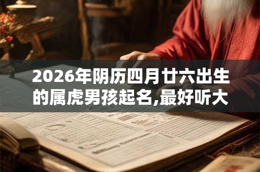 2026年阴历四月廿六出生的属虎男孩起名,最好听大气的名字 2026年阴历四月廿六出生的属虎男孩起名,最好听大气的名字